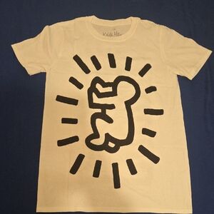 Keith Haring Cream T-Shirt with Black Graphic